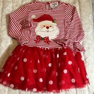 EUC Counting Daisies Santa dress sz 18 months.